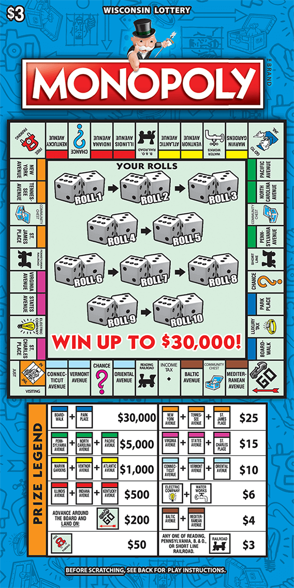 MONOPOLY (2335) Wisconsin Lottery
