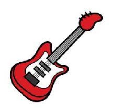 Rock Fest Red and white electric guitar