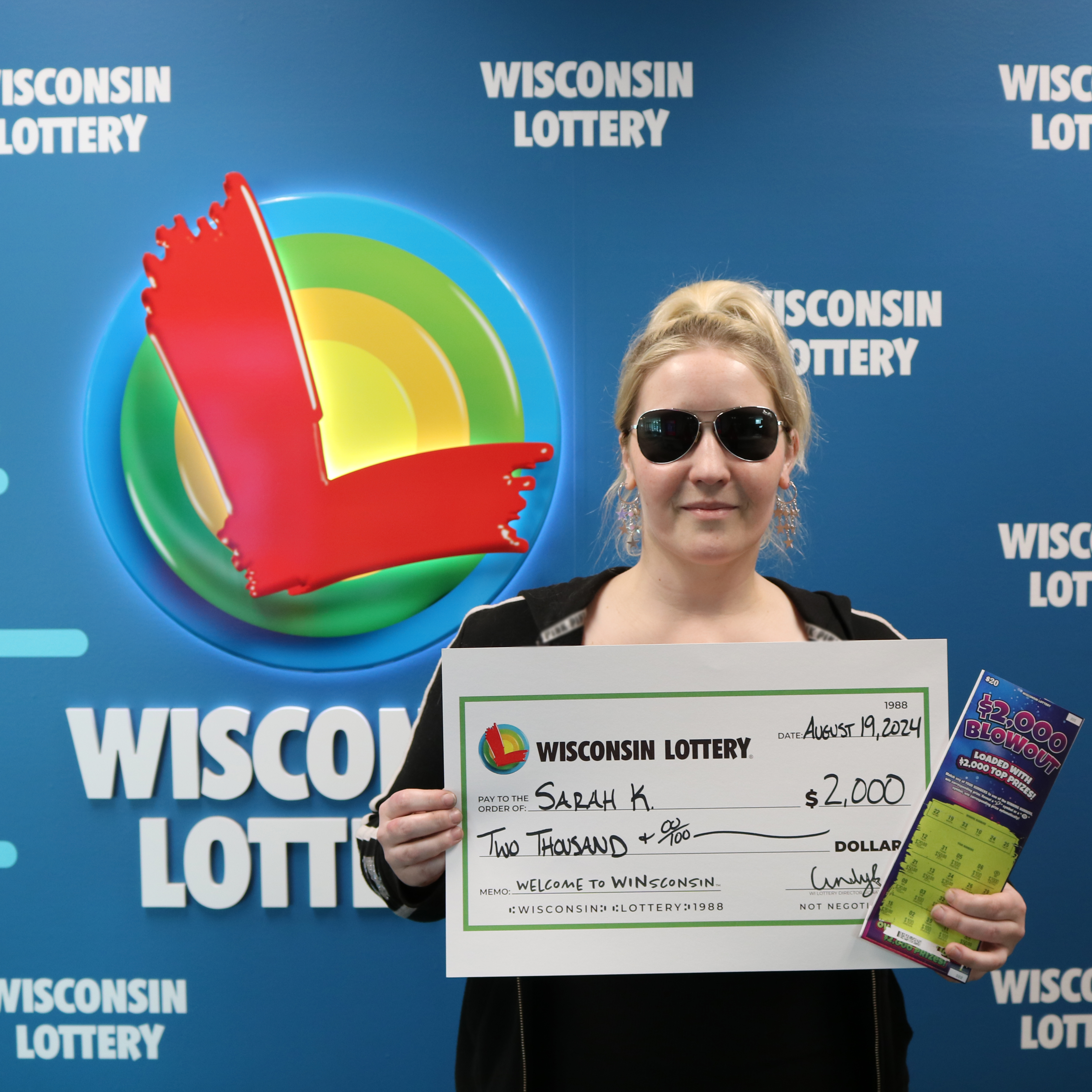 $2,000 BLOWOUT Winner - SARAH K