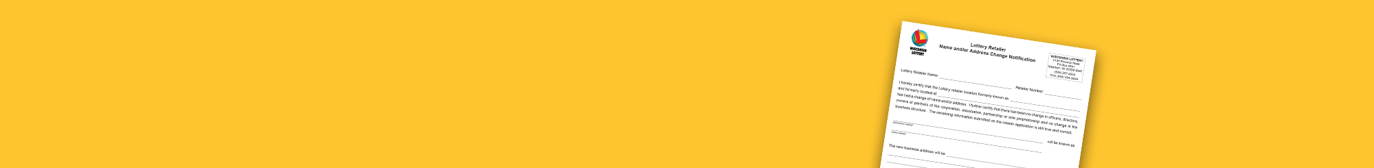 Retailer forms header