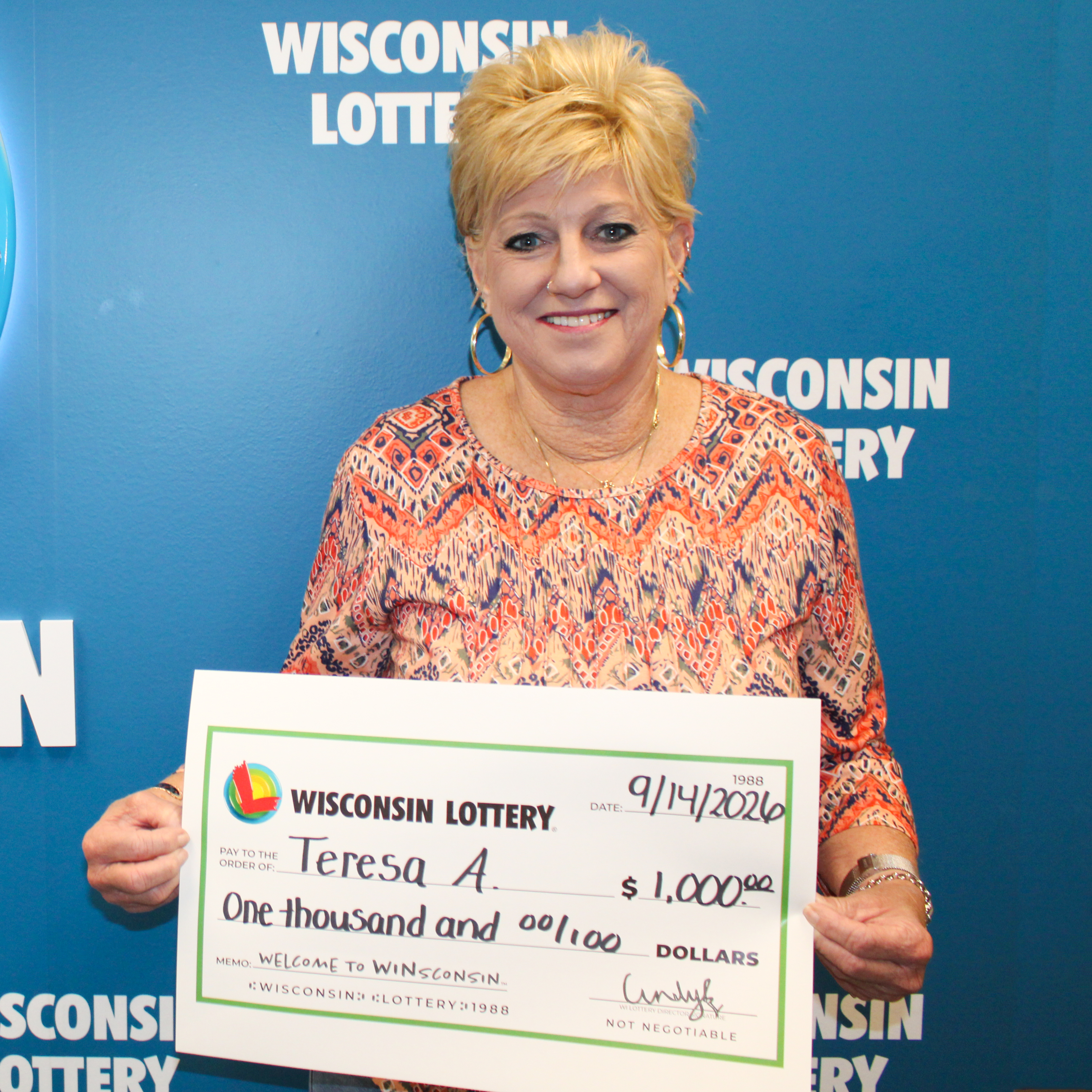 PAY ME $1,000 Winner - TERESA A