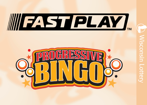 Wisconsin Lottery Fast Play Progressive Bingo ticket
