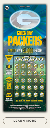 Green Bay Packers WI Lottery Scratch Game