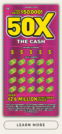 50X The Cash - WI Lottery Scratch Game