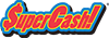bold red letters outlined with yellow, blue and black making up the SuperCash! logo
