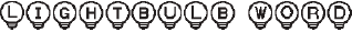 image of lightbulbs displaying the phrase LIGHTBULB WORD