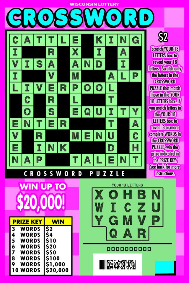 Crossword (2050) Wisconsin Lottery