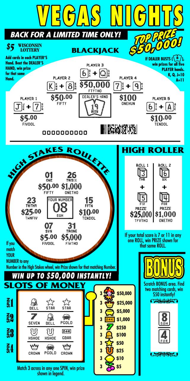 Casino Night Scratch-Off Tickets