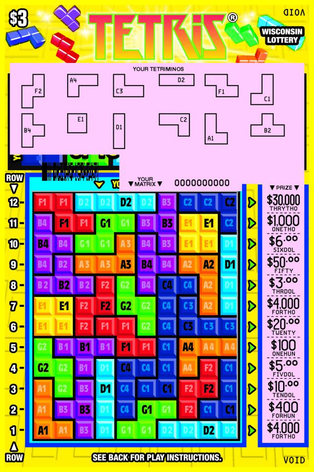 Tetris (2128) | Wisconsin Lottery