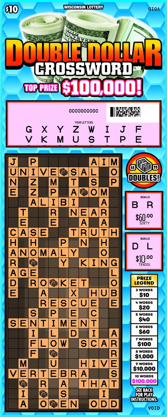 Double Dollar Crossword (2154) Wisconsin Lottery