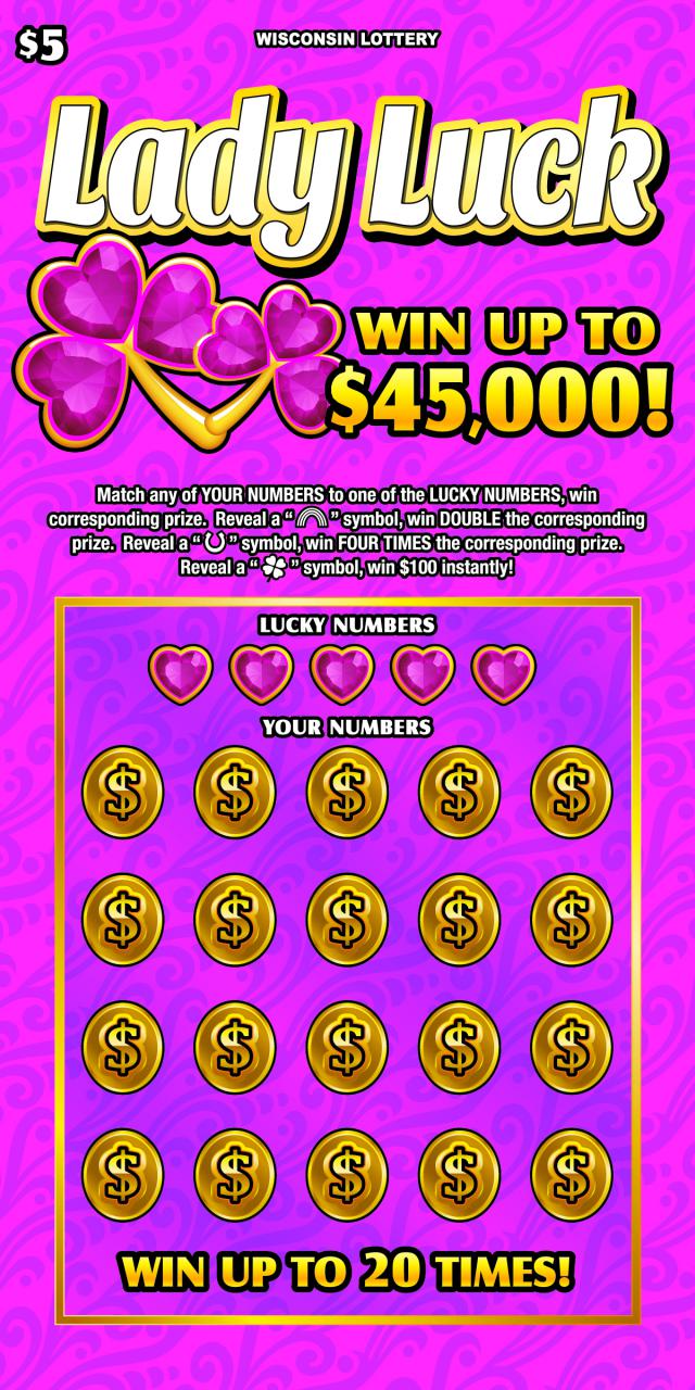 Lady Luck Ticket WI-Lottery-2136-Scratch-Game-Lady-Luck