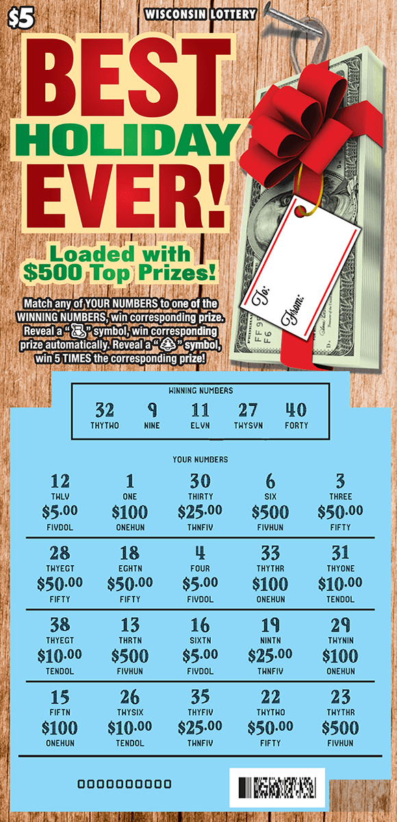 BEST HOLIDAY EVER! (2204)  Wisconsin Lottery