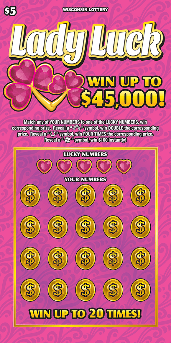 image of scratch ticket with all pink background and pink hearts on scratch ticket from wisconsin lottery 