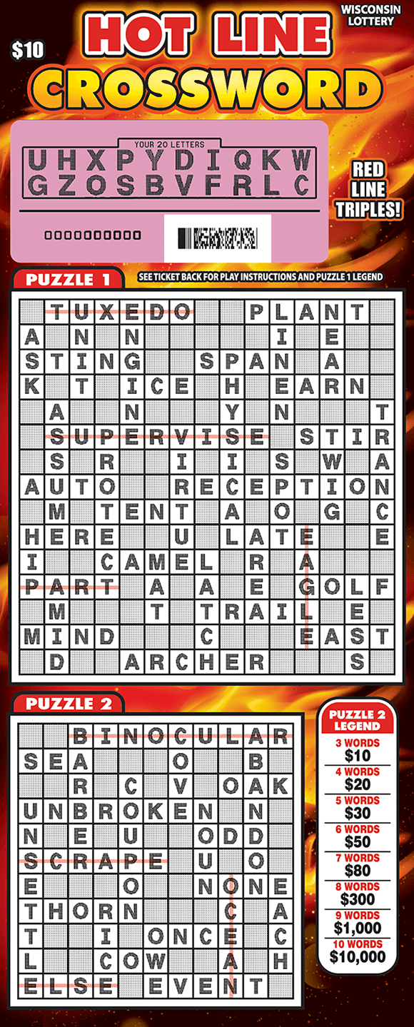 HOT LINE CROSSWORD (2168) Wisconsin Lottery