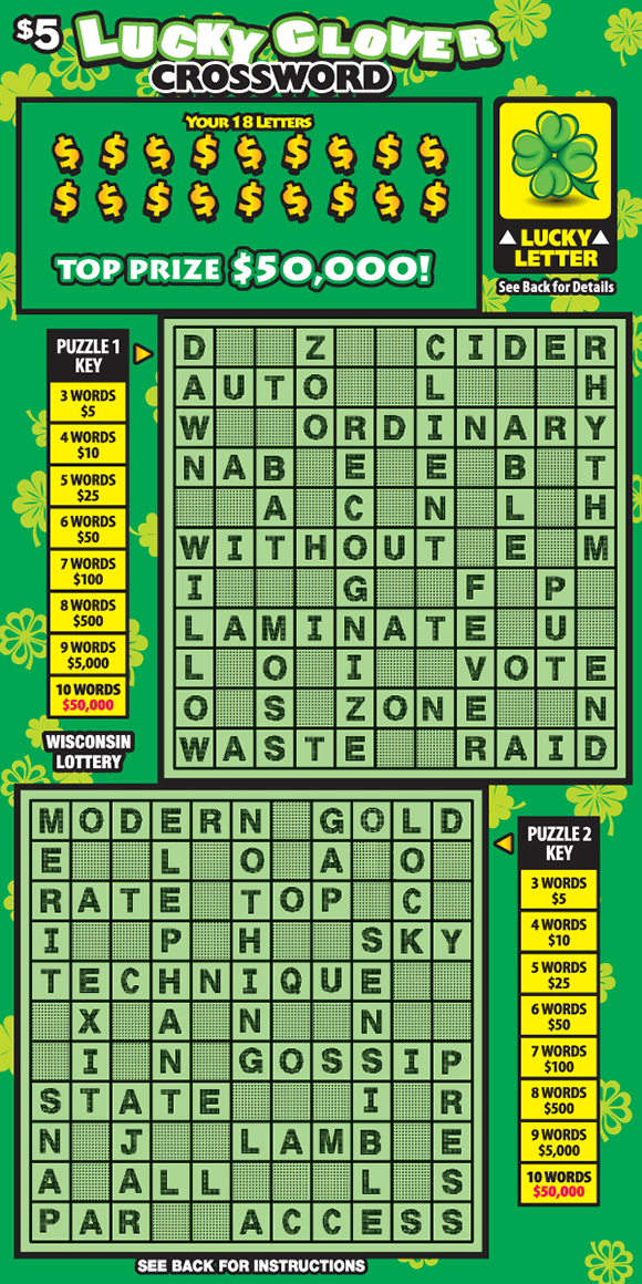 Pennsylvania Lottery - Scratch-Offs - Color Block Crossword