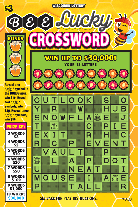 BEE LUCKY CROSSWORD (2244) Wisconsin Lottery