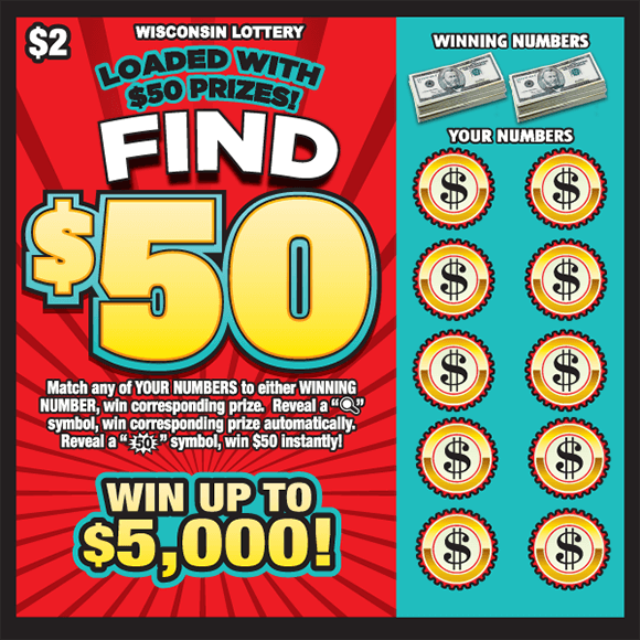 FIND $50 (2266)  Wisconsin Lottery