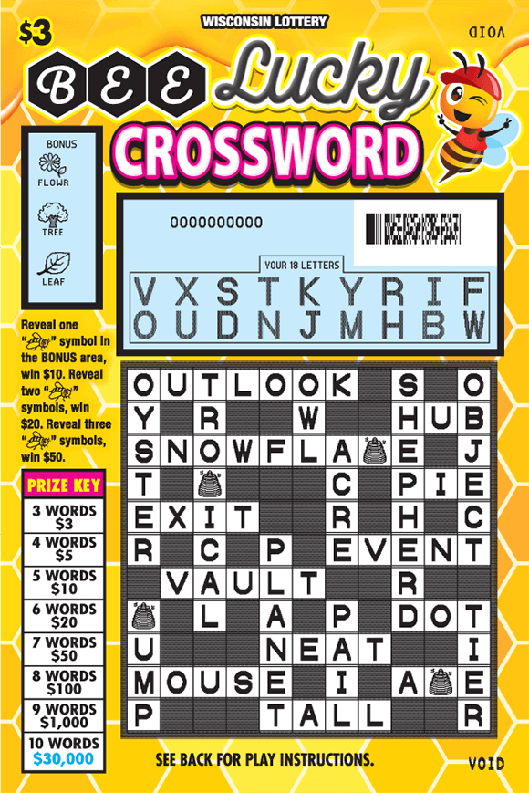 BEE LUCKY CROSSWORD (2244) Wisconsin Lottery