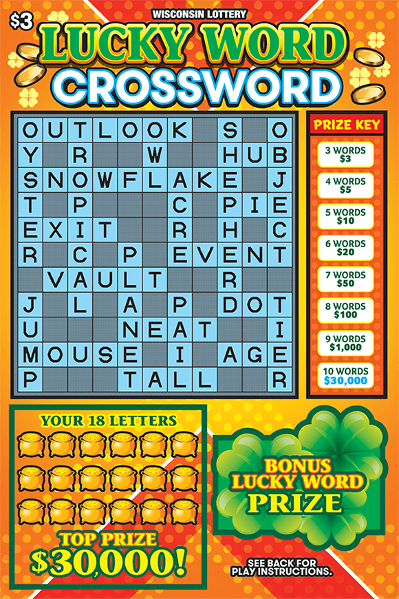 LUCKY WORD CROSSWORD (2315) Wisconsin Lottery