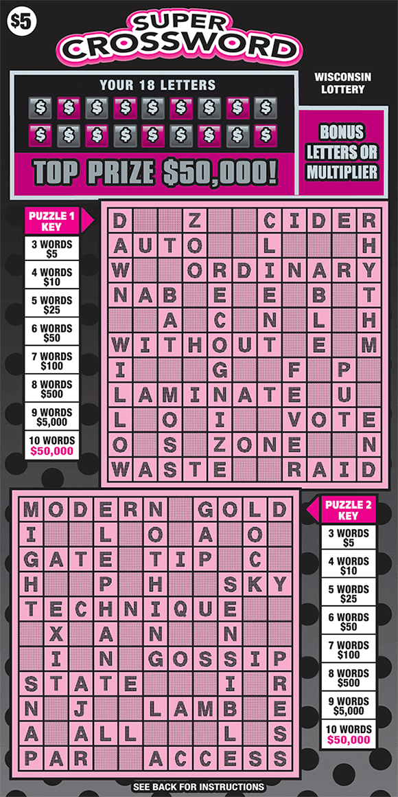 Crossword Part 1 ! Scratcher tool from the lotto queens @Game