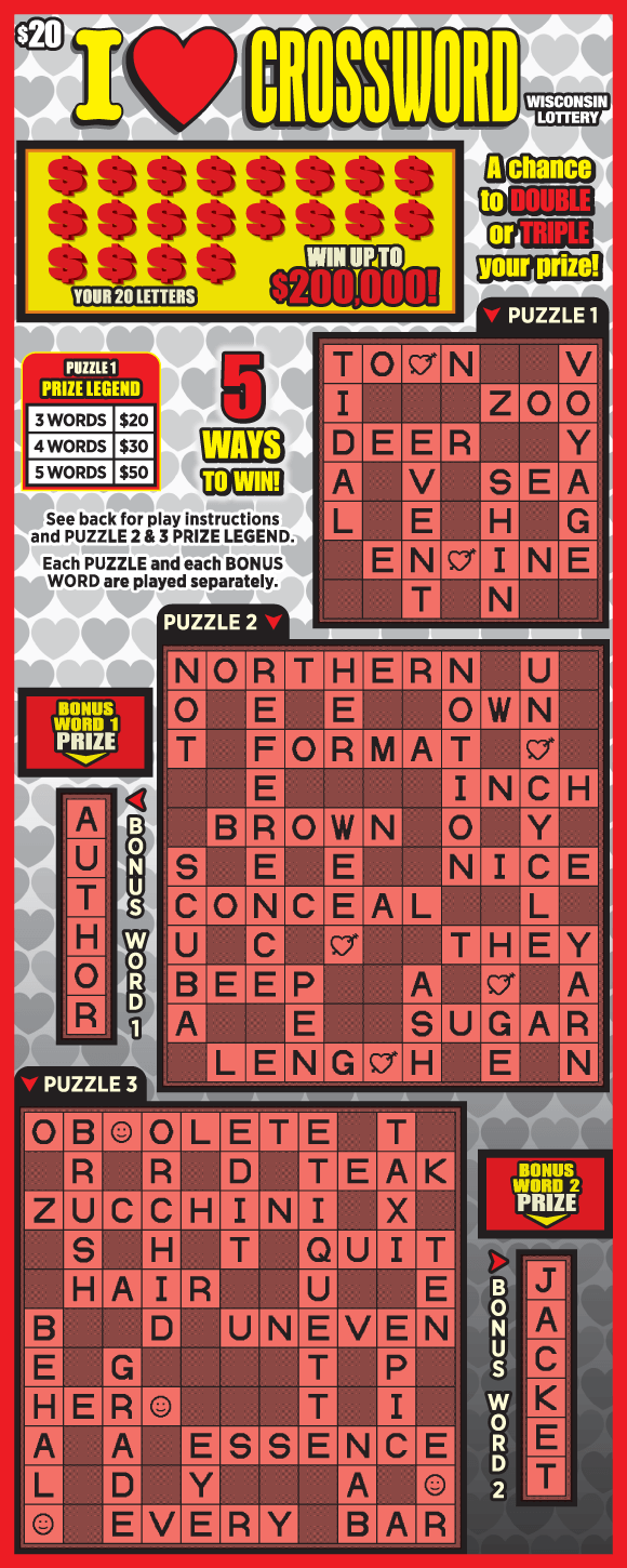 one clue crossword bonus puzzle pink and red