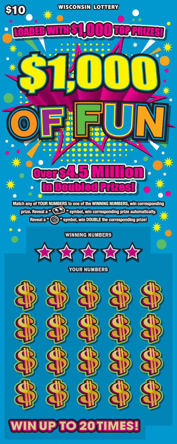 $1,000 OF FUN (2417) | Wisconsin Lottery