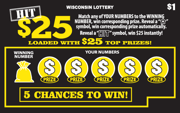 HIT $25 (2445)  Wisconsin Lottery