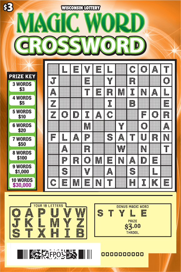 MAGIC WORD CROSSWORD (2486) Wisconsin Lottery