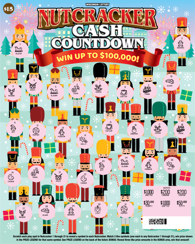 Wisconsin scratch game Snowy town of 24 nutcrackers- Revealed