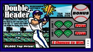 Double Header instant scratch ticket from Wisconsin Lottery - unscratched
