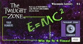 Twilight Zone instant scratch ticket from Wisconsin Lottery - unscratched