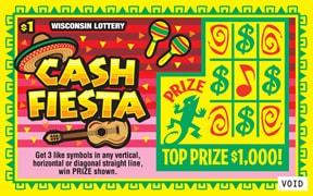 Cash Fiesta instant scratch ticket from Wisconsin Lottery - unscratched