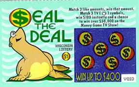 Seal the Deal instant scratch ticket from Wisconsin Lottery - unscratched
