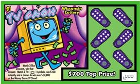 TV Cash instant scratch ticket from Wisconsin Lottery - unscratched