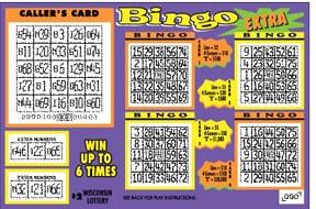 Bingo Extra instant scratch ticket from Wisconsin Lottery - unscratched