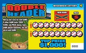 Double Header instant scratch ticket from Wisconsin Lottery - unscratched