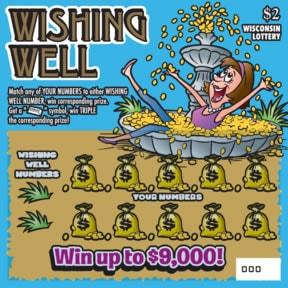 Wishing Well instant scratch ticket from Wisconsin Lottery - unscratched