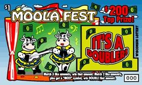 Moola Fest instant scratch ticket from Wisconsin Lottery - unscratched