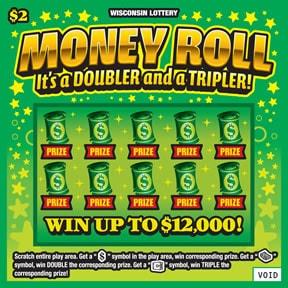 Money Roll instant scratch ticket from Wisconsin Lottery - unscratched