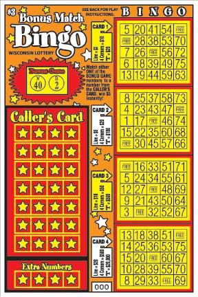 Bonus Match Bingo instant scratch ticket from Wisconsin Lottery - unscratched