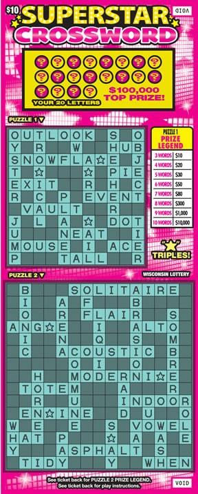 SUPERSTAR CROSSWORD (516) Wisconsin Lottery