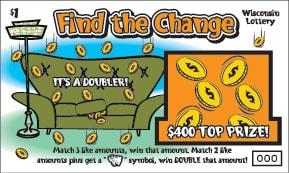 Find the Change instant scratch ticket from Wisconsin Lottery - unscratched