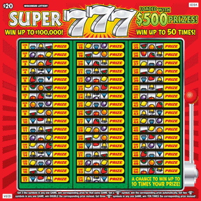 Super 777 instant scratch ticket from Wisconsin Lottery - unscratched