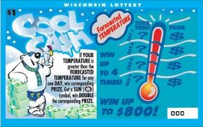 Cool Cash instant scratch ticket from Wisconsin Lottery - unscratched