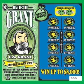 Get Grant instant scratch ticket from Wisconsin Lottery - unscratched