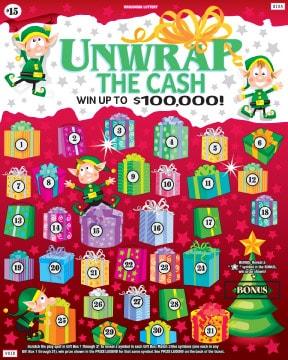 Unwrap the Cash instant scratch ticket from Wisconsin Lottery - unscratched
