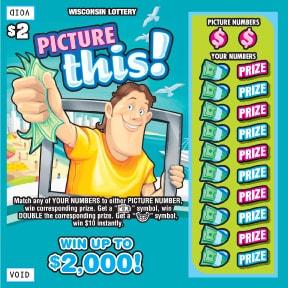Picture This instant scratch ticket from Wisconsin Lottery - unscratched