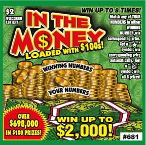 In the Money instant scratch ticket from Wisconsin Lottery - unscratched