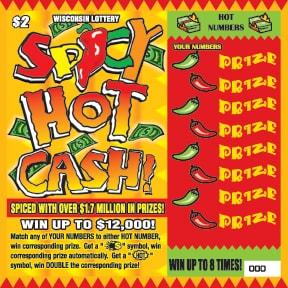 Spicy Hot Cash instant scratch ticket from Wisconsin Lottery - unscratched