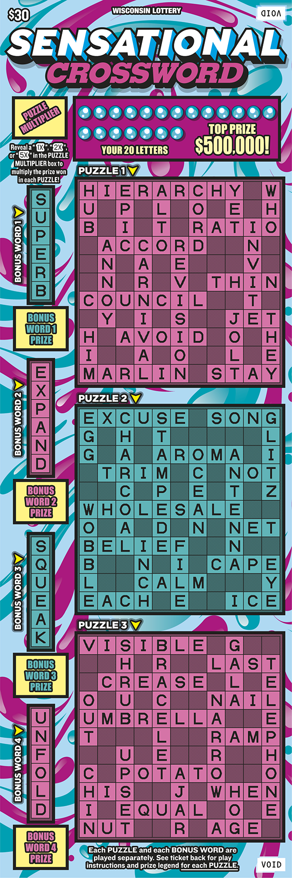 Image of SENSATIONAL CROSSWORD (2607)